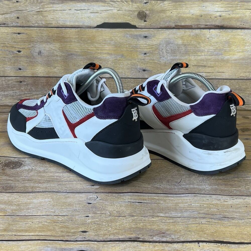 Burberry Ramsey Multi-Color Mesh‎ Suede Leather Chunky Sneakers Mens Low Top - Picture 6 of 12